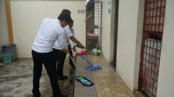 Wujud Kepedulian Sosial, Kanwil Ditjenpas Sumut Kerja Bakti di Masjid Nurul Huda Jelang Ramadhan