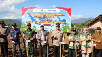 Kapolres Gayo Lues Bersama Forkopimda Hadiri Penanaman Jagung Serentak Kuartal I Tahun 2026